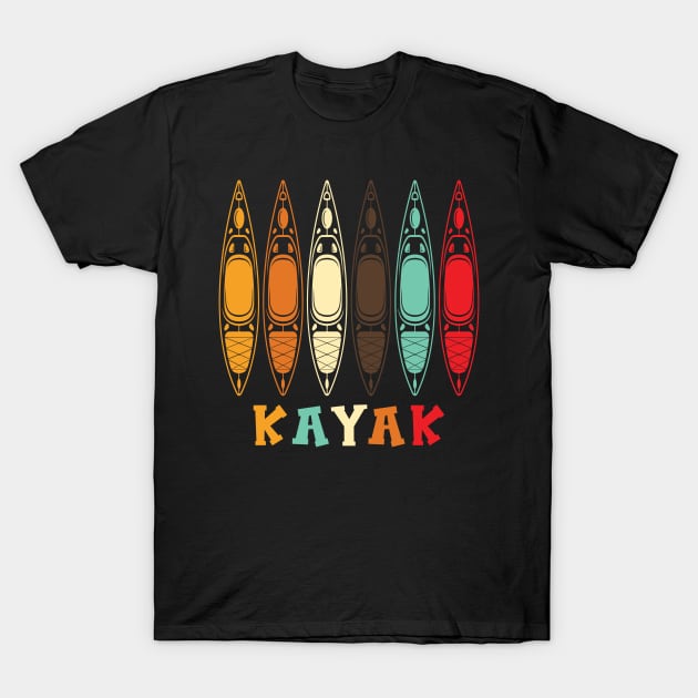 Retro Kayak I Kayaking I Kayaker I Kayak T-Shirt by Shirtjaeger